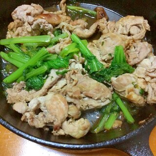 豚肉わさび菜炒め